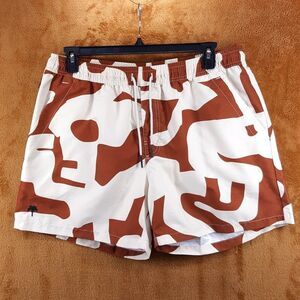 OAS Swimwear Mens XXL Tan Brown Swim Trunks Shorts Pockets Russet Puzzlotec